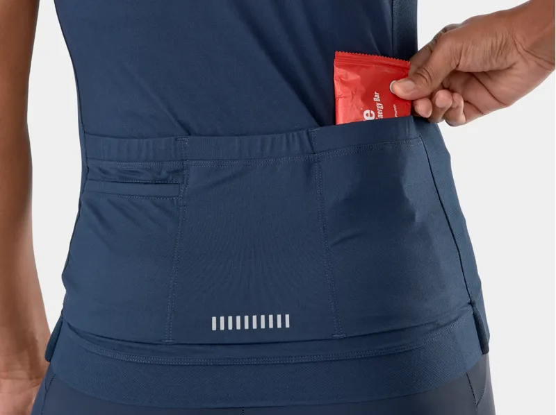 Trek Circuit Women's LTD Short Sleeve Jersey in Deep Dark Blue/Red-2